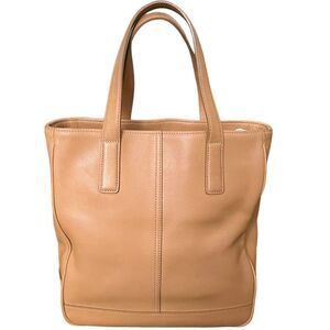 Vintage Coach Hampton Saddle Leather lunch Tote Bag Tan Capsule Minimalist 7776
